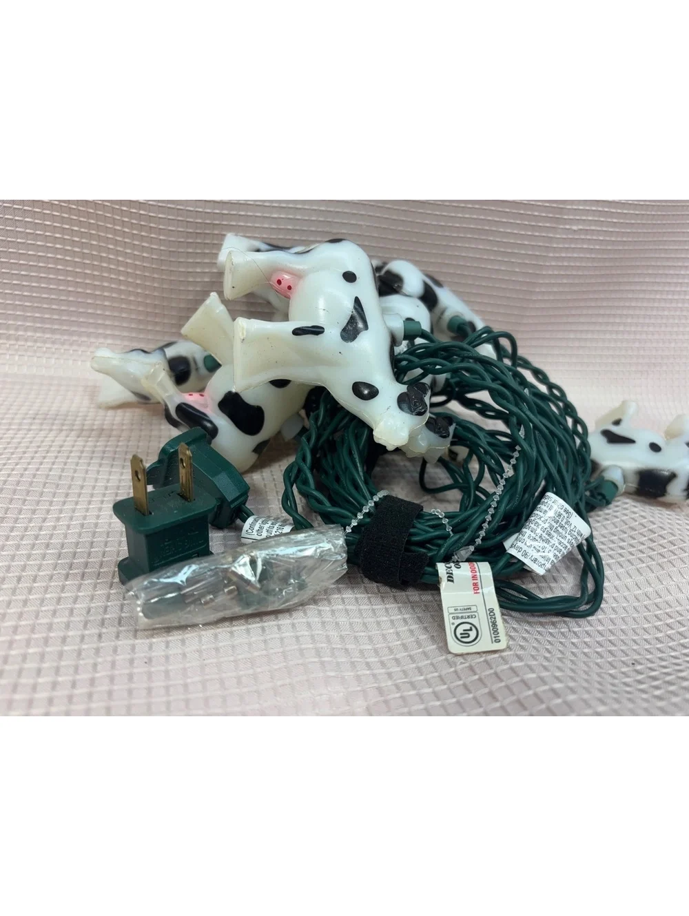 30 - String of Holstein Cow Lights decoration
